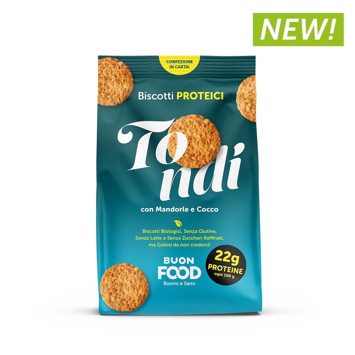 Tondi Proteici con Mandorle e Cocco 200 gr.