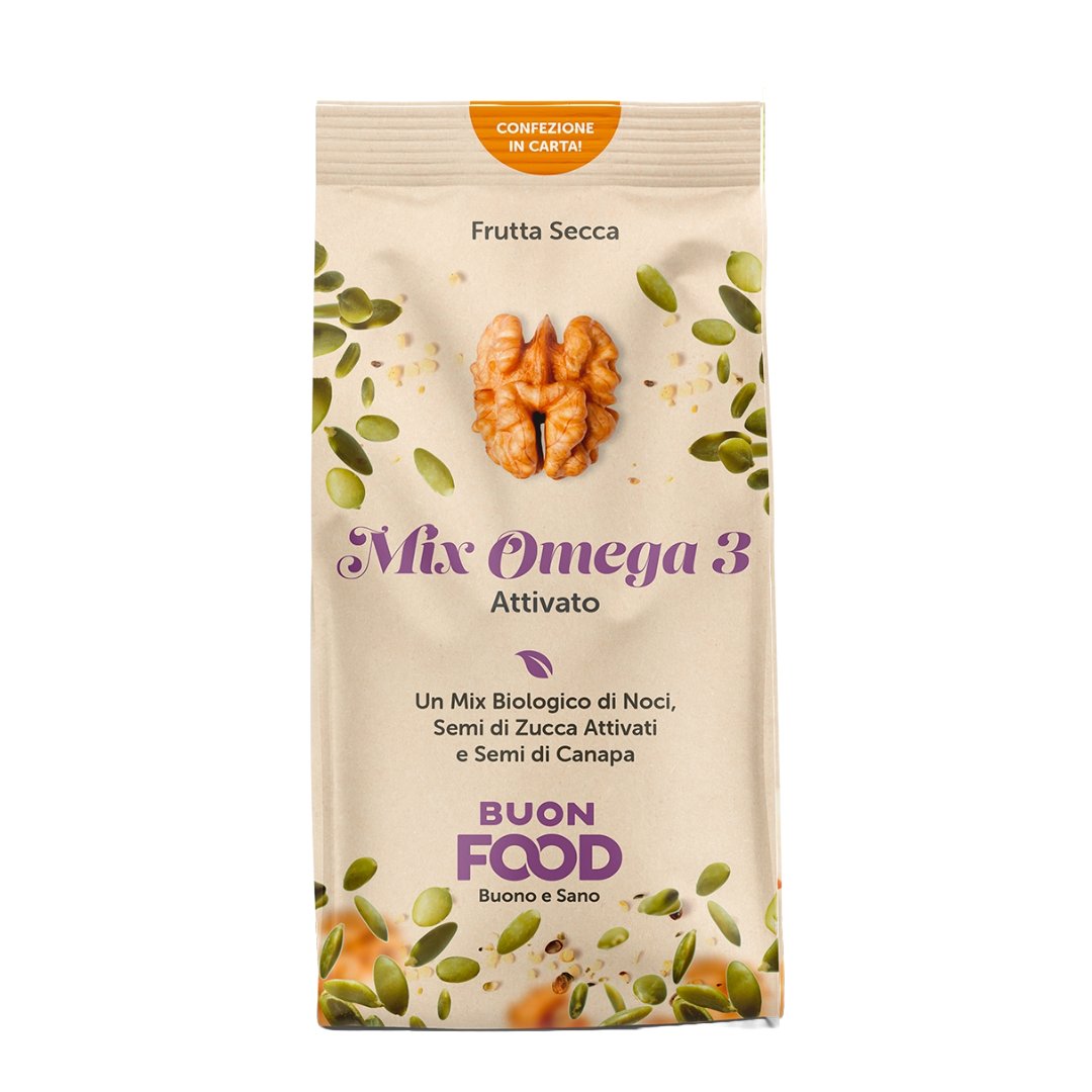Mix Omega3 AttivatoNoci, Zucca, Canapa 200 gr. - 4Nutrition