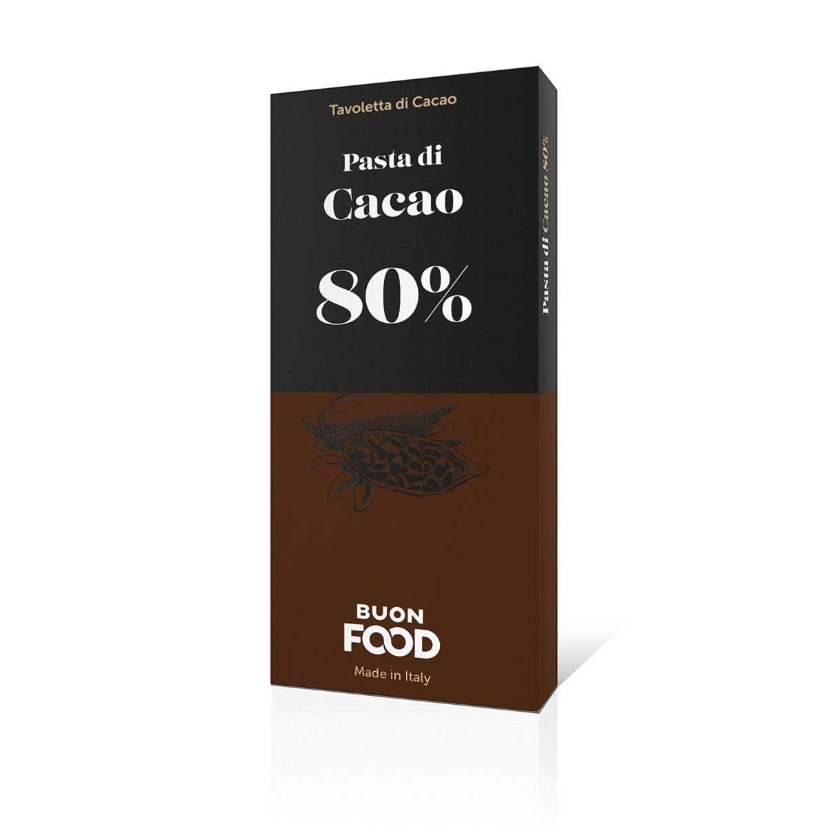 Tavoletta di Cacao 45 gr. - pasta di cacao 80% - 4Nutrition