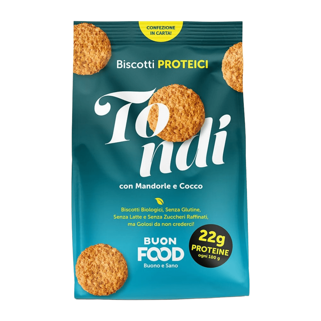 Tondi Proteici con Mandorle e Cocco 200 gr. - 4Nutrition