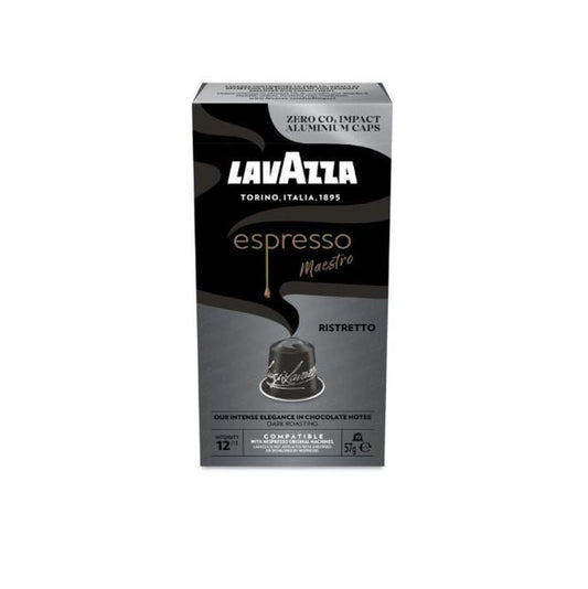 100 capsule Lavazza compatibili Nespresso in alluminio nero ristretto - 4Nutrition