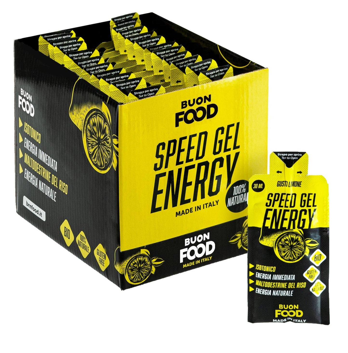 Gel isotonico limone Speed Gel Energy · Box24 pz