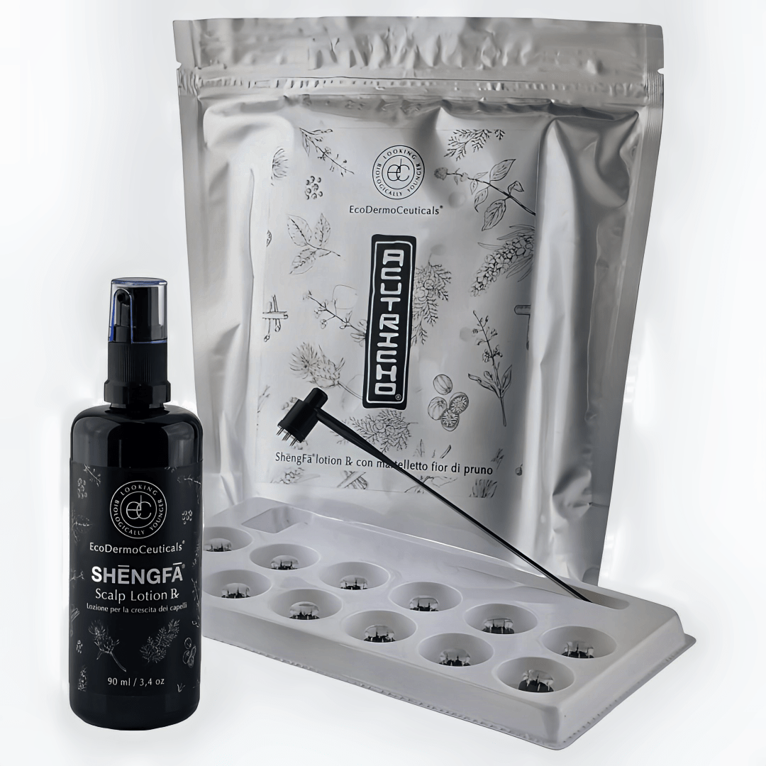 Acutricho®Set : Shengfa Lotion Rx con martelletto fior di pruno - 4Nutrition