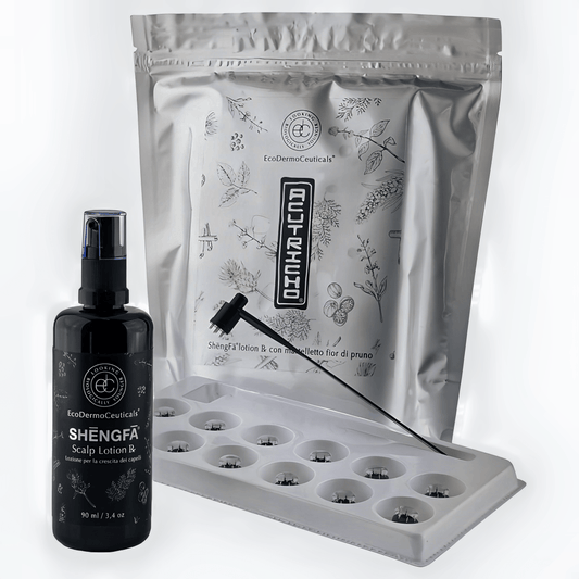 Acutricho®Set : Shengfa Lotion Rx con martelletto fior di pruno - 4Nutrition