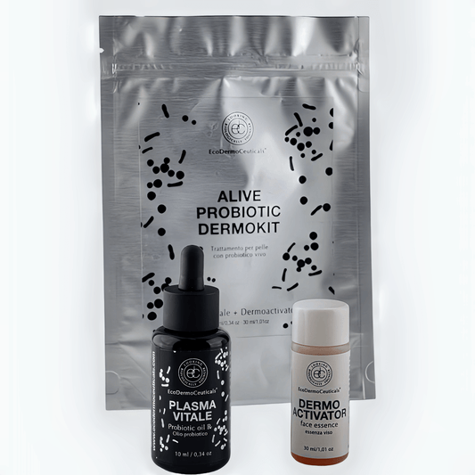 Alive Probiotic Dermokit trattamento per pelle con probiotico vivo: plasma vitale 10 ml. + dermoactivator 30 ml - 4Nutrition