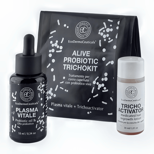 Alive Probiotic Trichokit trattamento per il cuoio capelluto con probiotico vivo plasma vitale 10 ml. + trichoactivator 30ml - 4Nutrition
