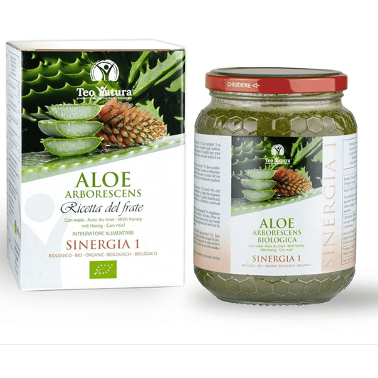 Aloe Arborescens Padre Zago | SINERGIA 1 | 750ml - Ricetta Originale Bio - 4Nutrition