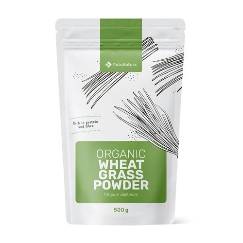 BIO Erba di grano in polvere: 500 gr. - 4Nutrition