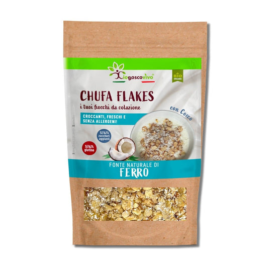 Chufa Flakes al Cocco BIO | Fiocchi da colazione 180g - 4Nutrition