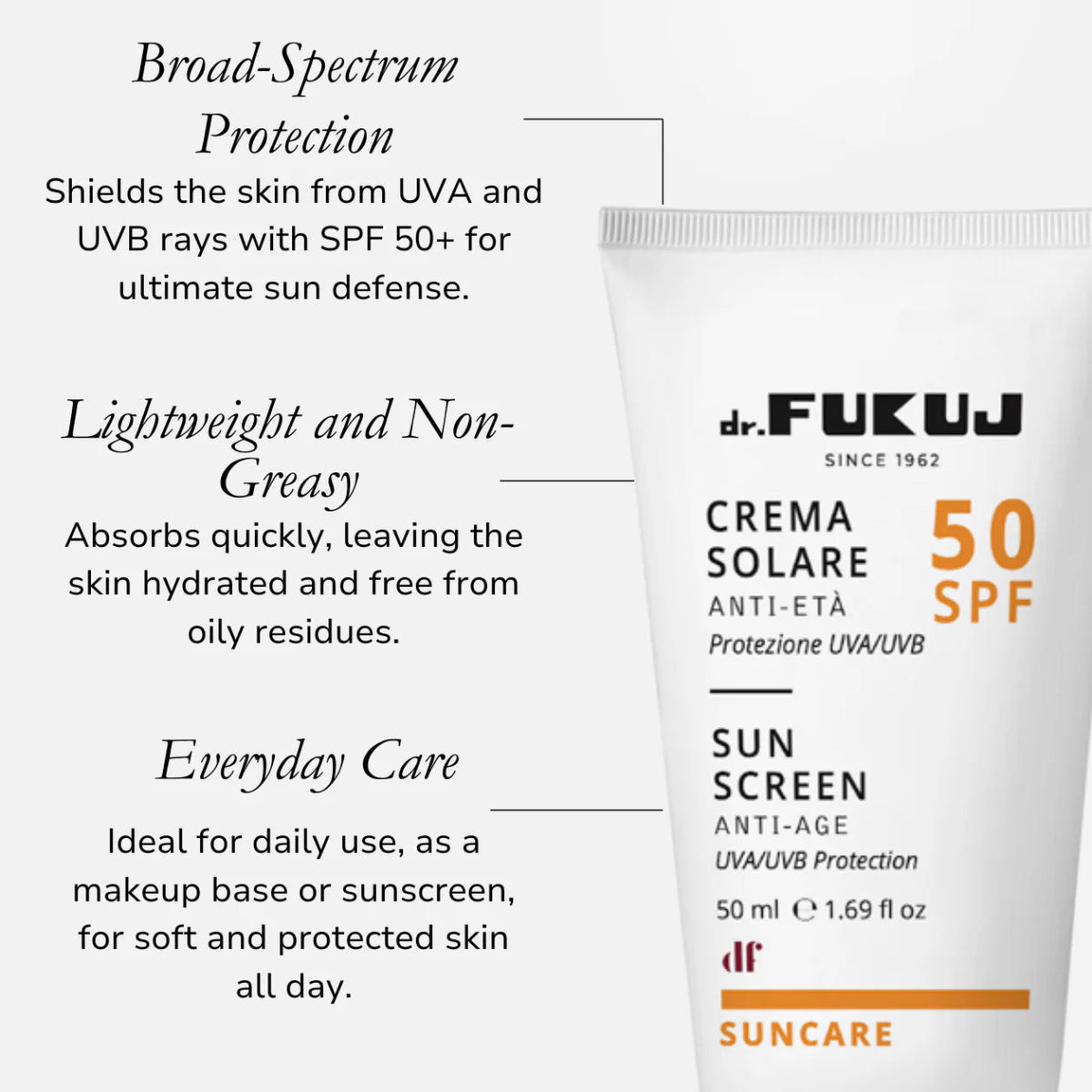 Crema Solare Anti - età SPF 50+ - 4Nutrition
