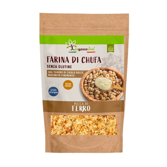 Farina di Chufa senza glutine BIO 250g - Ideale per Torte, Biscotti, Pancake e tanto altro! - 4Nutrition