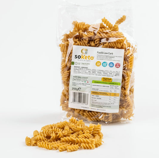 Fusilli low carb Cheto (250g) 2,5gr carbo - 4Nutrition