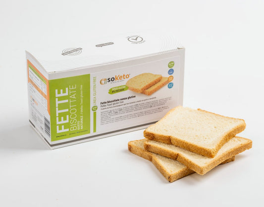 Keto Fette Biscottate Gluten Free (3 x 40 gr) 0% di zuccheri - 4Nutrition