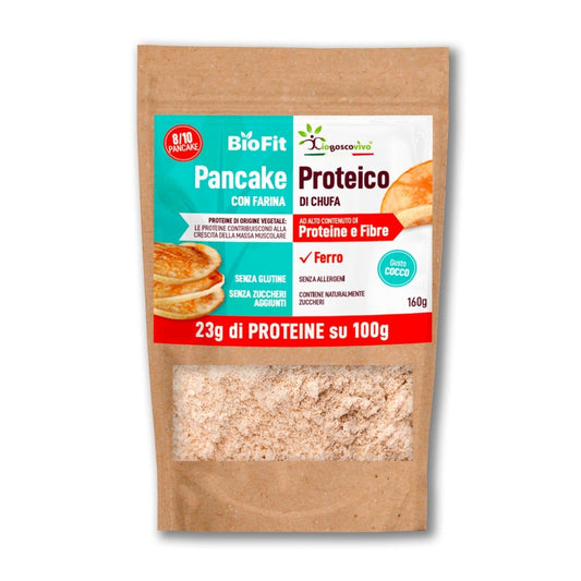 Preparato Bio per Pancake Proteici al Cocco e Chufa Senza Glutine 160g - 4Nutrition